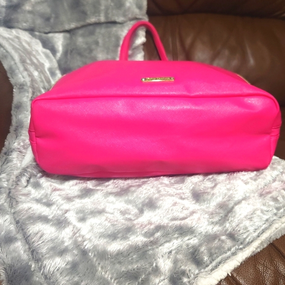 JUICY COUTURE Hot Pink/Black Strip Tote Bag - Picture 7 of 10